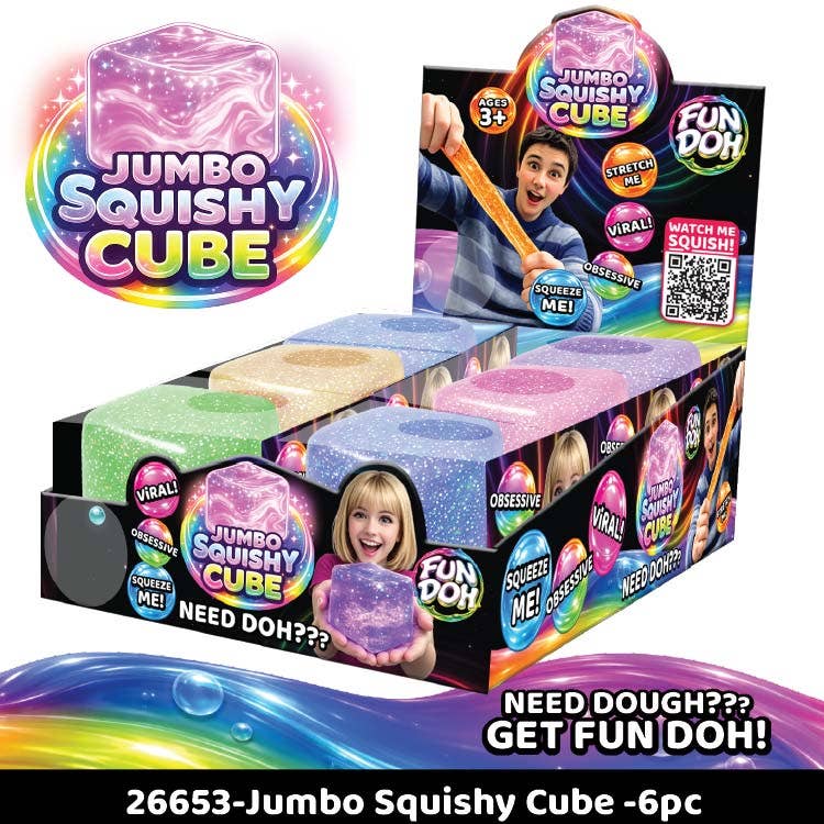 Fun Doh JUMBO Squishy Cube | Viral Assortment -