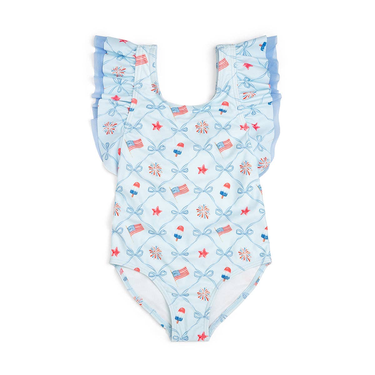 Patriotic Trellis Bathing Suit - Fourth of July - Swimwear
