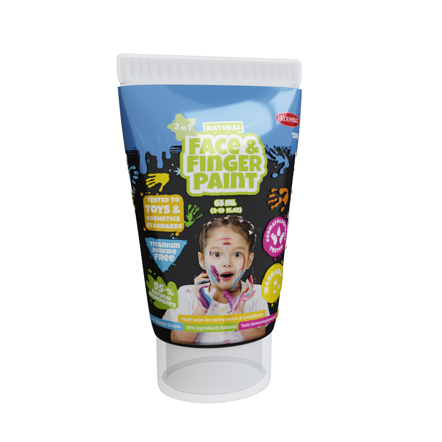 2.3oz Natural Face & Finger Paint 2-Pack Assortment