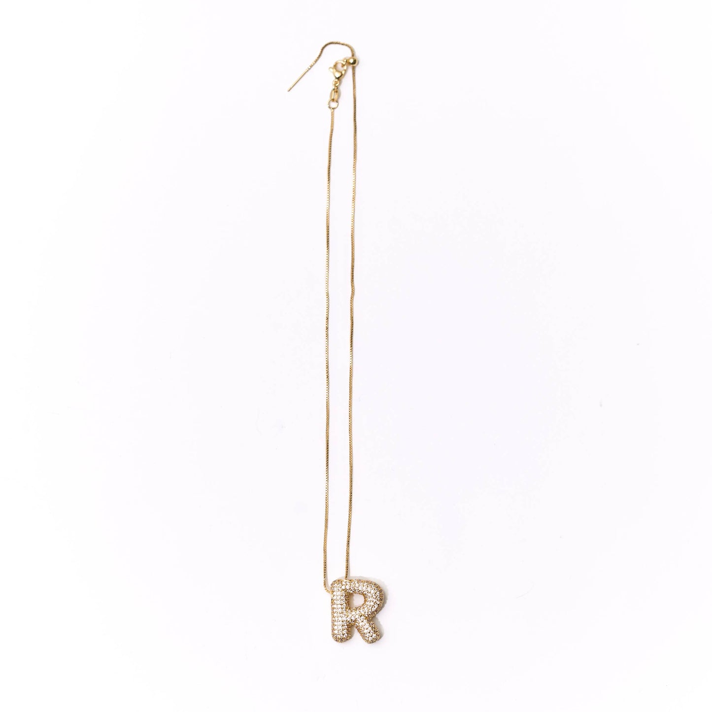Gold Crystal Initial Necklaces