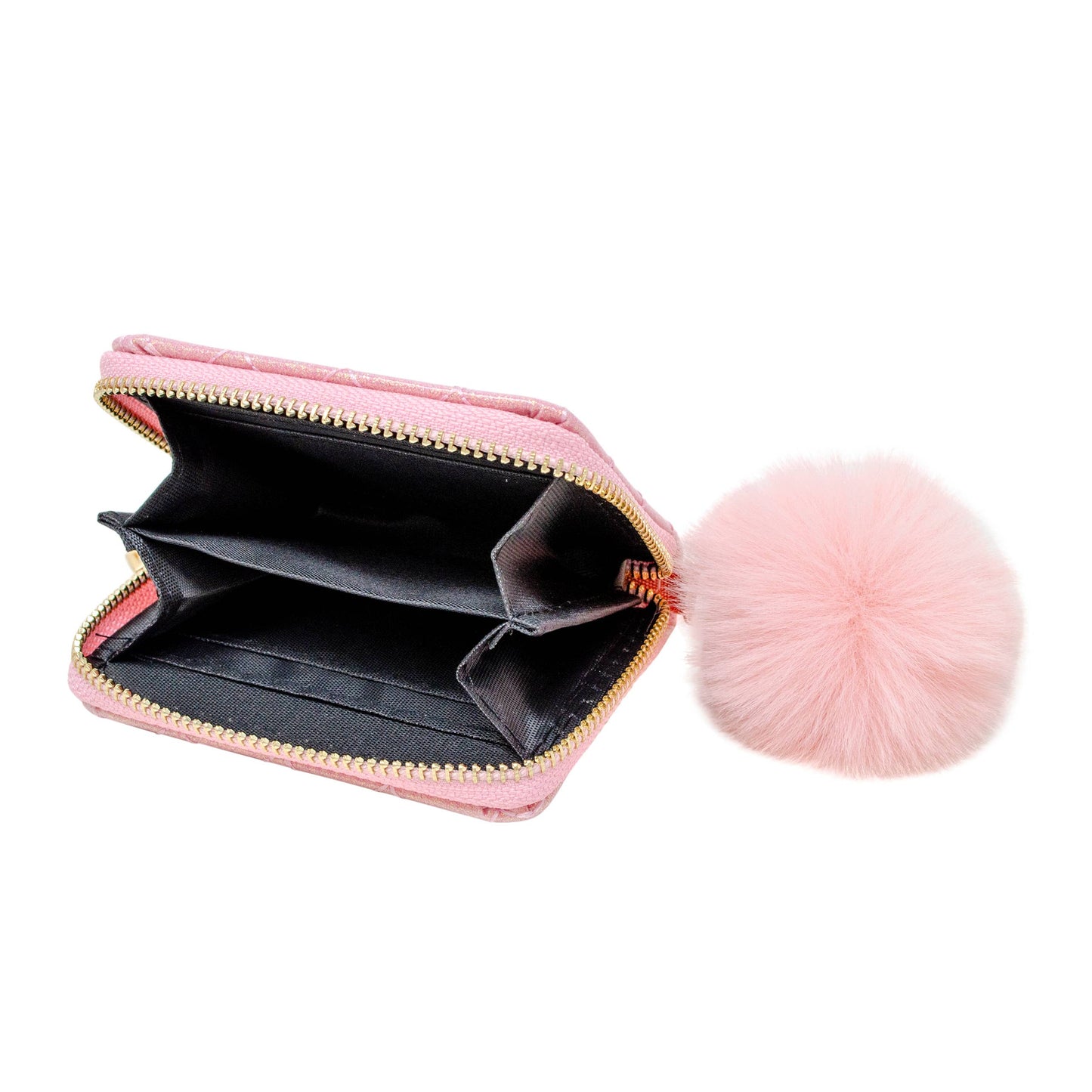 Girls Sparkle Quilted Wallet: Sky Blue