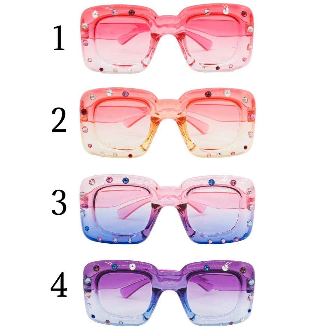 BARI LYNN OMBRE BUBBLE SHAPE SUNGLASSES