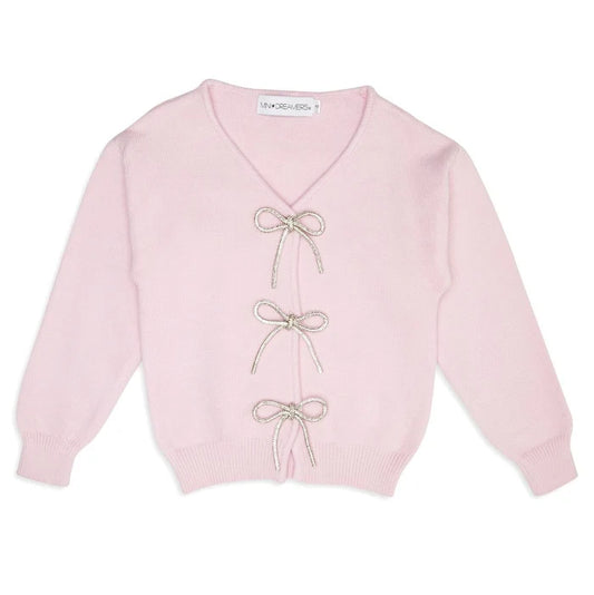 SHAYLEE CRYSTAL BOW CARDIGAN