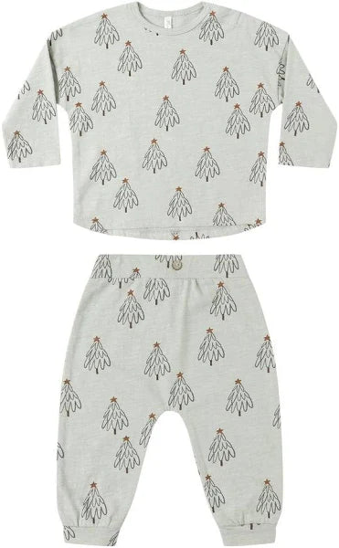 Long Sleeve Tee + Pant Set || Trees