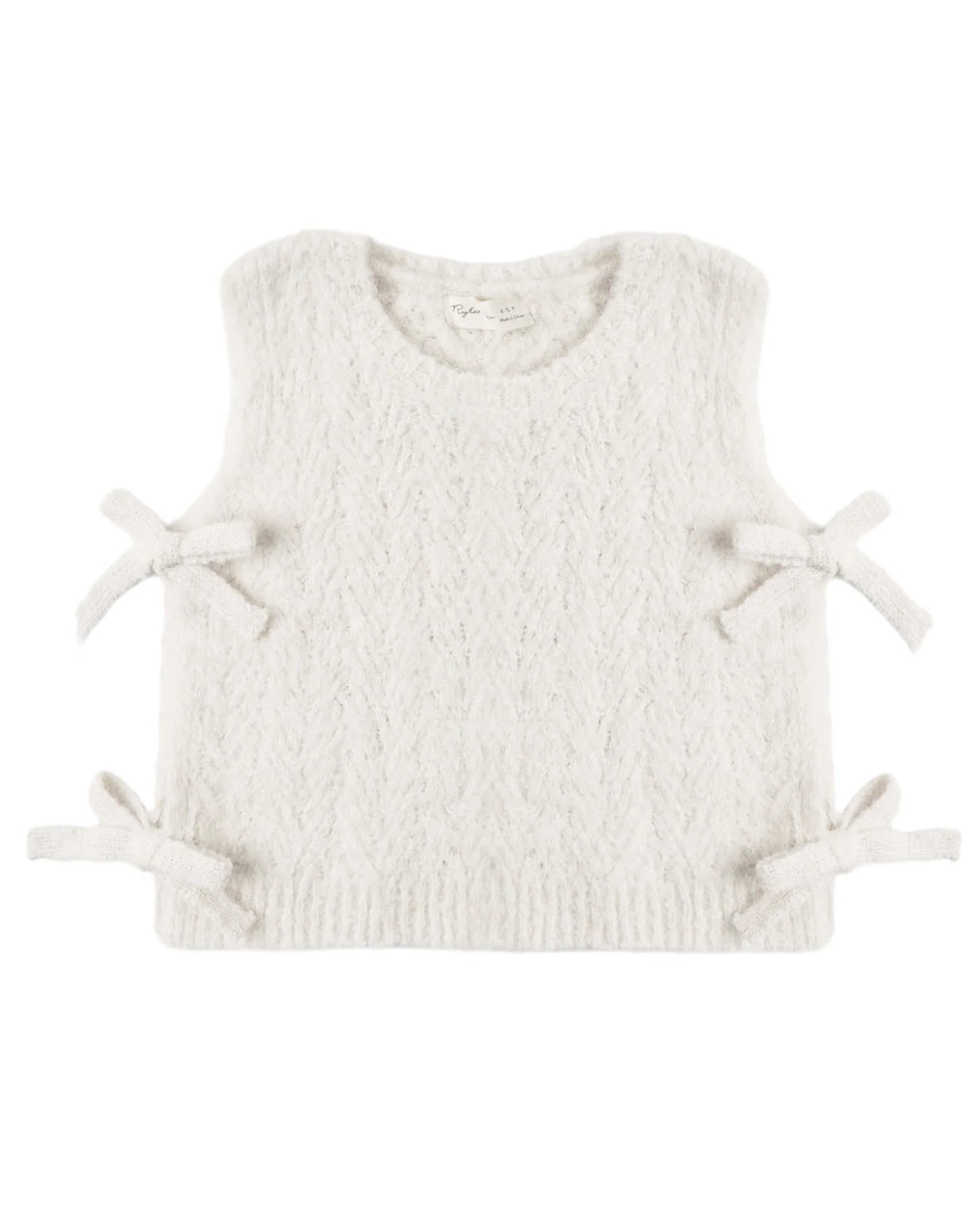 Bow Sweater Vest Ivory