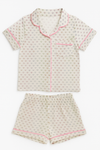 Multicolour Heart Jersey Short Sleeve PJ Set