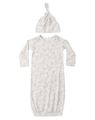 BAMBOO BABY GOWN + HAT SET