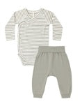 SIDE SNAP BODYSUIT + PANT SET LAUREL STRIPE