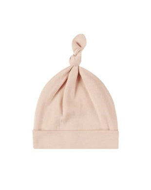 KNOTTED BABY HAT DUSTY ROSE 0-6M