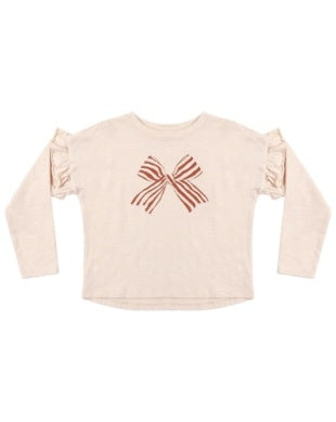 Ruffle Long Sleeve Tee Bow
