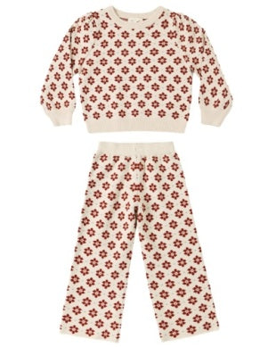 JACQUARD KNIT SET POINSETTIA