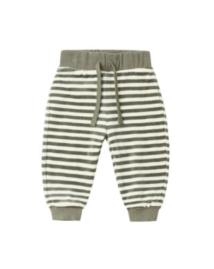 VELOUR RELAXED SWEATSHIRT+ SWEATPANT SPRUCE STRIPE
