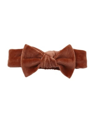 VELOUR BOW HEADBAND