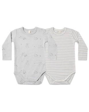 JERSEY BODYSUIT, 2 PACK SQUIRREL, CLOUD STRIPE