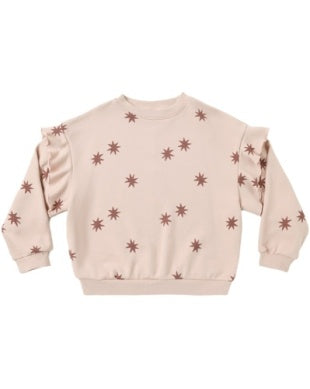 Ruffle Sweatshirt Clay Stars