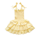 Yellow Girls Smocked Dress