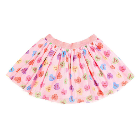Candy Hearts Valentine's Day Tutu - Kids Dress Up Skirt: