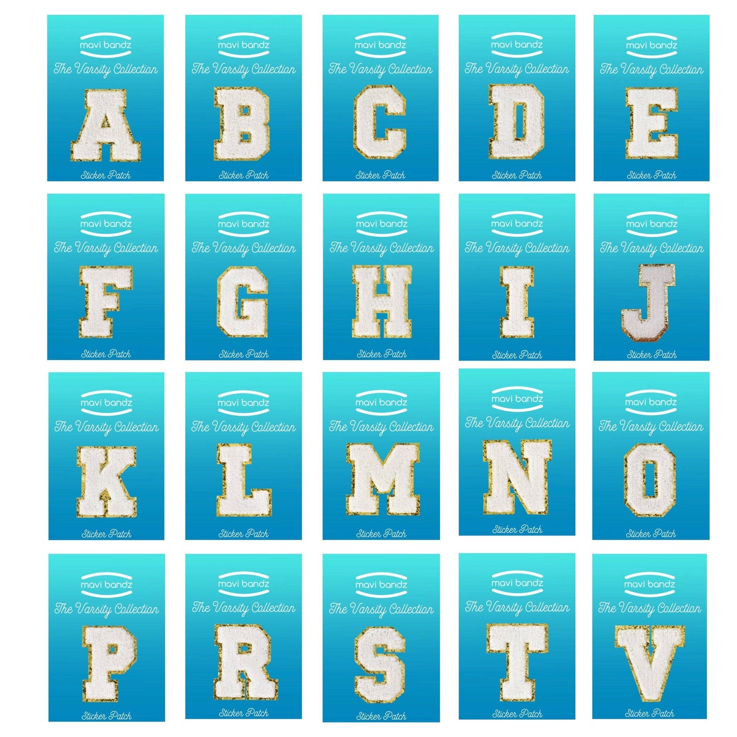 Varsity Collection Letter Sticker Patches