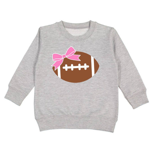 Football Bow Sweatshirt - Fall Fun -Kids Football Sweatshirt
